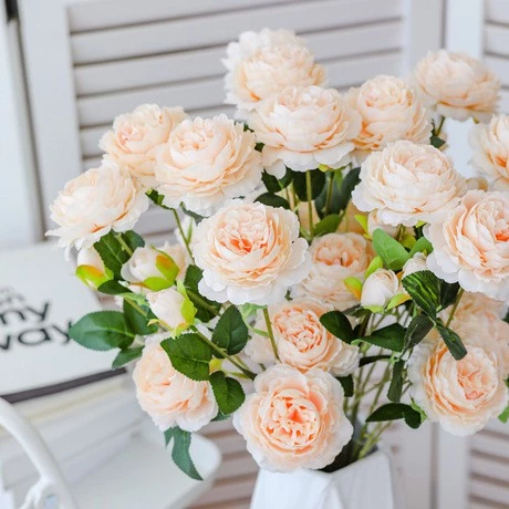 Bunga Peony Tangkai Tanaman Hias Artificial - Gambar 4