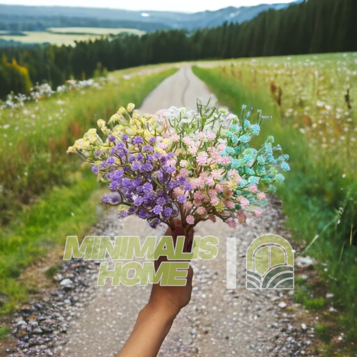 Baby Breath 5 Cabang Warna Warni Bunga Dekor Minimalis Home