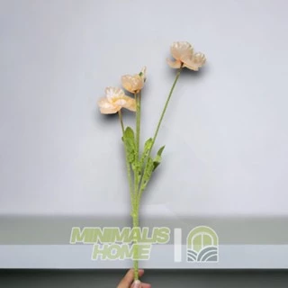 Bunga Poppy Plastik Daisy Tanaman Krisan Hias Dekorasi Minimalis Home - Gambar 3