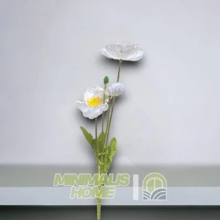 Bunga Poppy Plastik Daisy Tanaman Krisan Hias Dekorasi Minimalis Home - Gambar 4