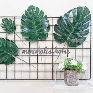 Daun Monstera Palsu Plastik Philodendron Daun Artificial Skandinavian Hijang Minimalis.Home