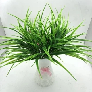 Bunga Rumput Hias Plastik Ilalang Daun Padi Artificial Tanaman Asparagus Monstera - Gambar 2