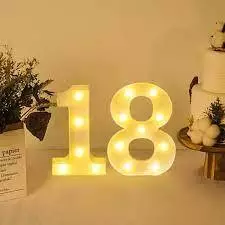 MH - Lampu Huruf Alfabet Led & Angka menggunakan Baterai warna Warm white