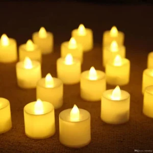 Lilin Elektrik Led Hias Plastik Tanpa Api