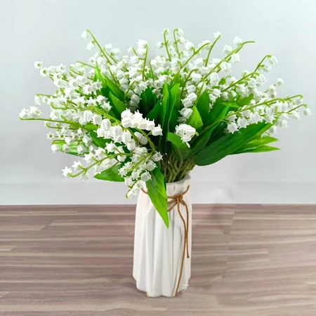 Bunga Lily Plastik Lembah 1 Tangkai Tanaman Lili Tambun Hias Buket Minimalis Home