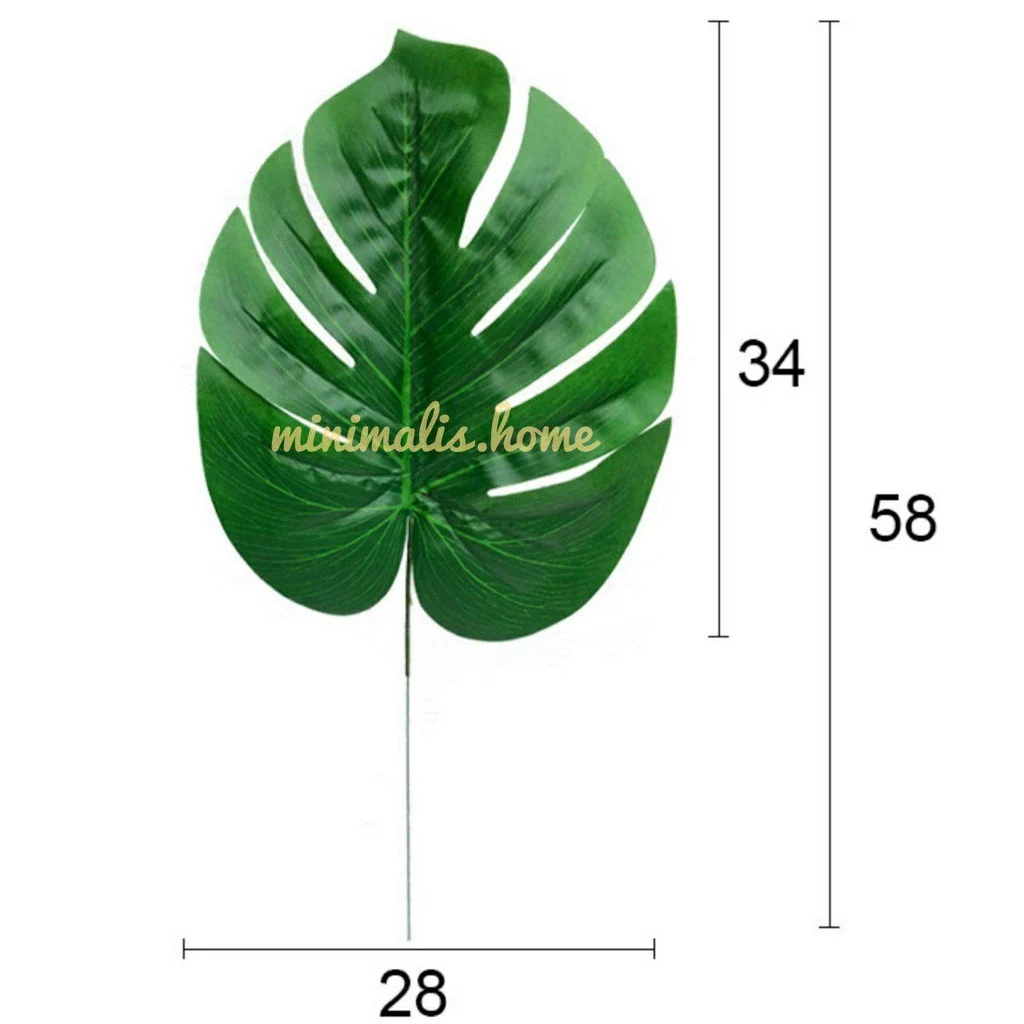 Daun Monstera Plastik Jumbo Daun Artificial - Gambar 2