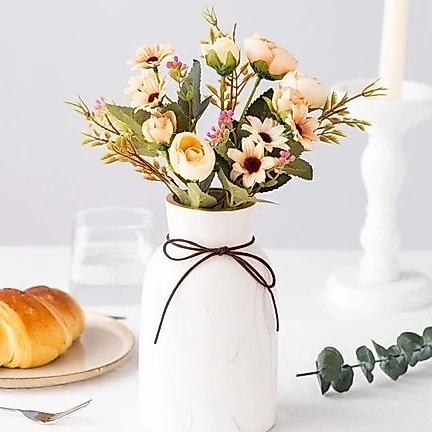 Bunga Pearl Bud Mawar Kuncup Rose x5 Tanaman Hias Plastik Artificial Flower Wedding Bouquet
