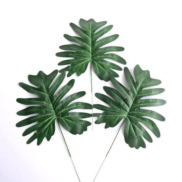 Daun Philodendron Monstera Daun Hias Artificial - Gambar 4