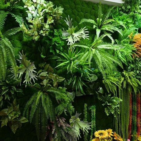 Aksesories Rumput Dinding Tanaman Hias Plastik Pajangan Rumput Artifisial Bunga Tempel Artifcial