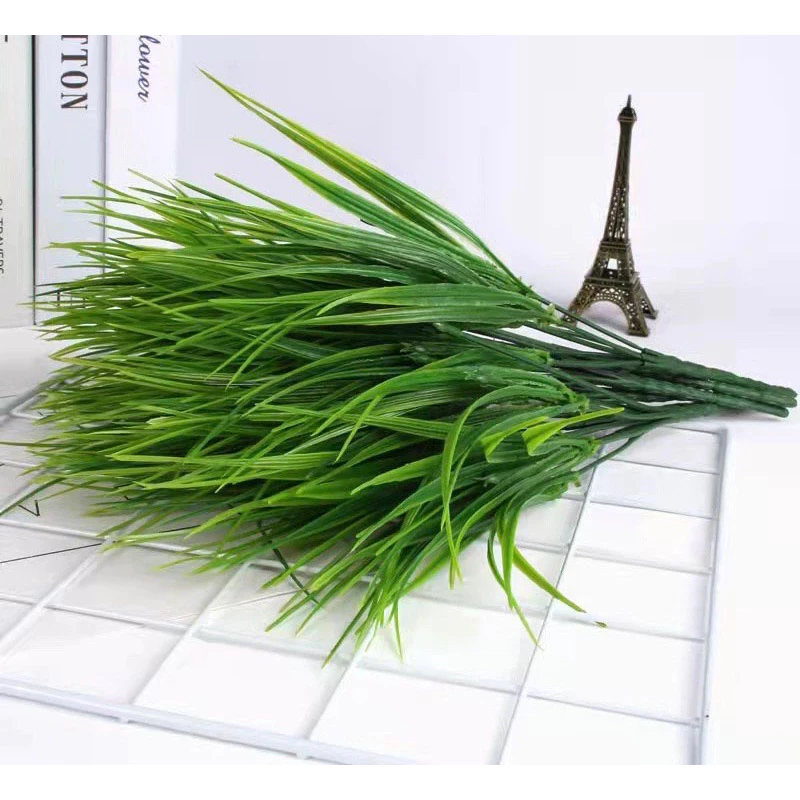 Bunga Rumput Hias Plastik Ilalang Daun Padi Lebar Artificial Asparagus Monstera Minimalis Home - Gambar 3
