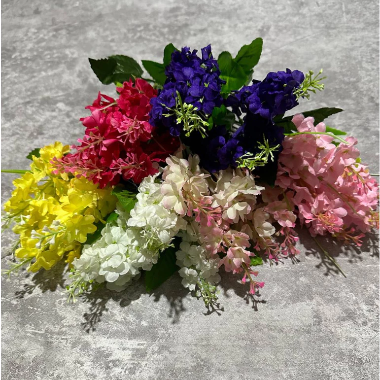 Bunga Artificial Snapdragon Tanpa Pot Bunga Plastik Lavender
