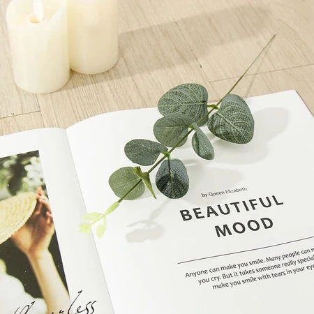 Daun Eukaliptus Tanaman Eucalyptus Palsu Bunga Dekorasi - Gambar 2