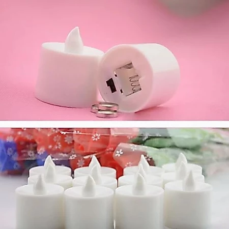 Lilin Elektrik Led Hias Plastik Tanpa Api - Gambar 2