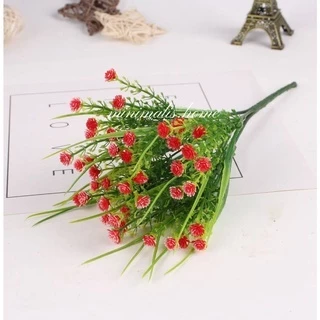 Bunga Moss Kecil Artificial Baby Breath Tangkai Rumput Plastik Full Star Gipsopila Krokot Buket - Gambar 3