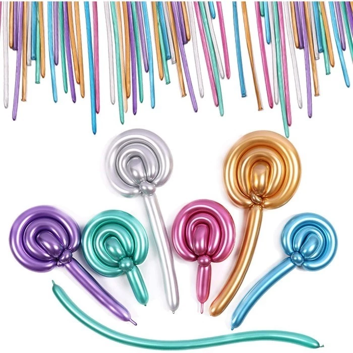 Balon Latex Twist Balon Panjang Dekorasi Pesta Minimalis Home - Gambar 2