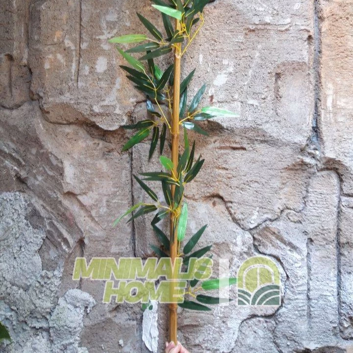 Batang Bambu Panjang 50-100cm Artificial Tanaman Hias Plastik Dekorasi Minimalis Home