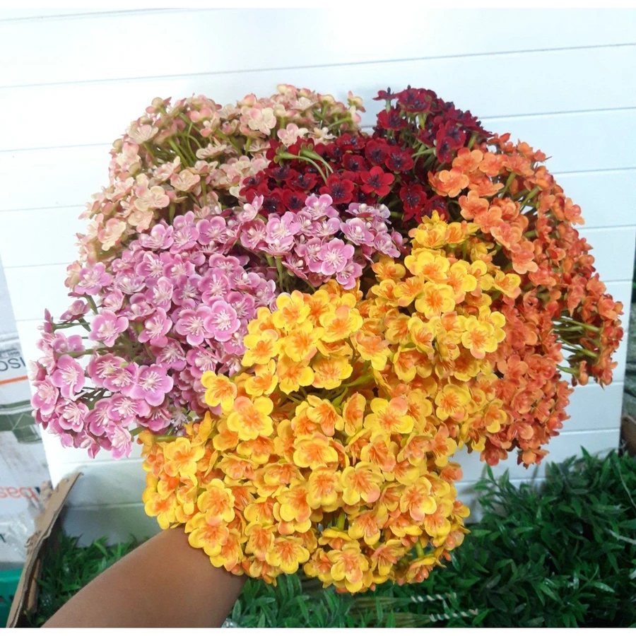 Bunga Calandiva Kalanchoe Artificial 40 Kuntum Krisan Mini Minimalis Home