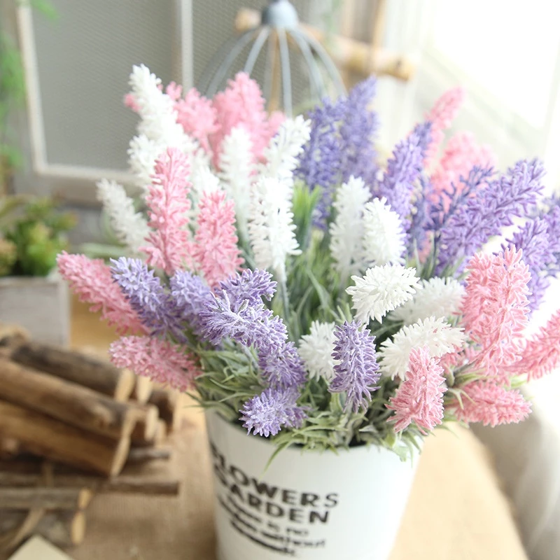 Bunga Hias Rumput Lavender Buket Artifisial Pelengkap Pajangan Dekorasi Minimalis Snapdragon Moss