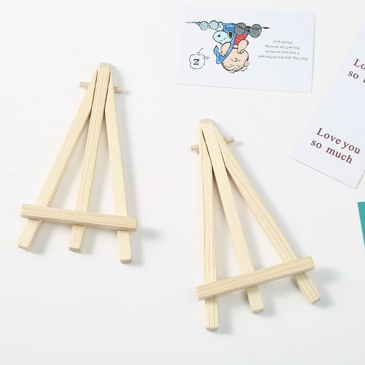 Easel Mini Kayu Holder Foto Kayu Untuk Hiasan Wooden Tripod Stand Canvas Standing Penyangga Sandaran
