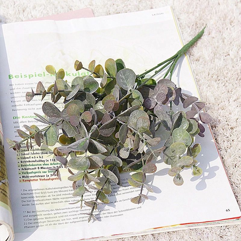 Daun Eukaliptus 4 Cabang Tanaman Eucalyptus Palsu Bunga Dekorasi Minimalis Home