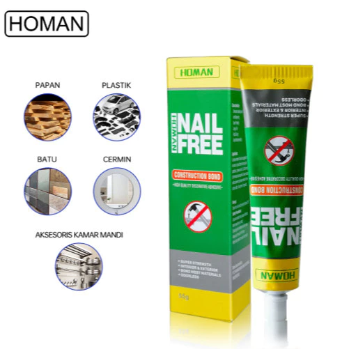 Lem Pengganti Paku Tembok Nail Free Glue Nail Free Glue Lem Baut Lem Super Kuat Lem Paku Lem
