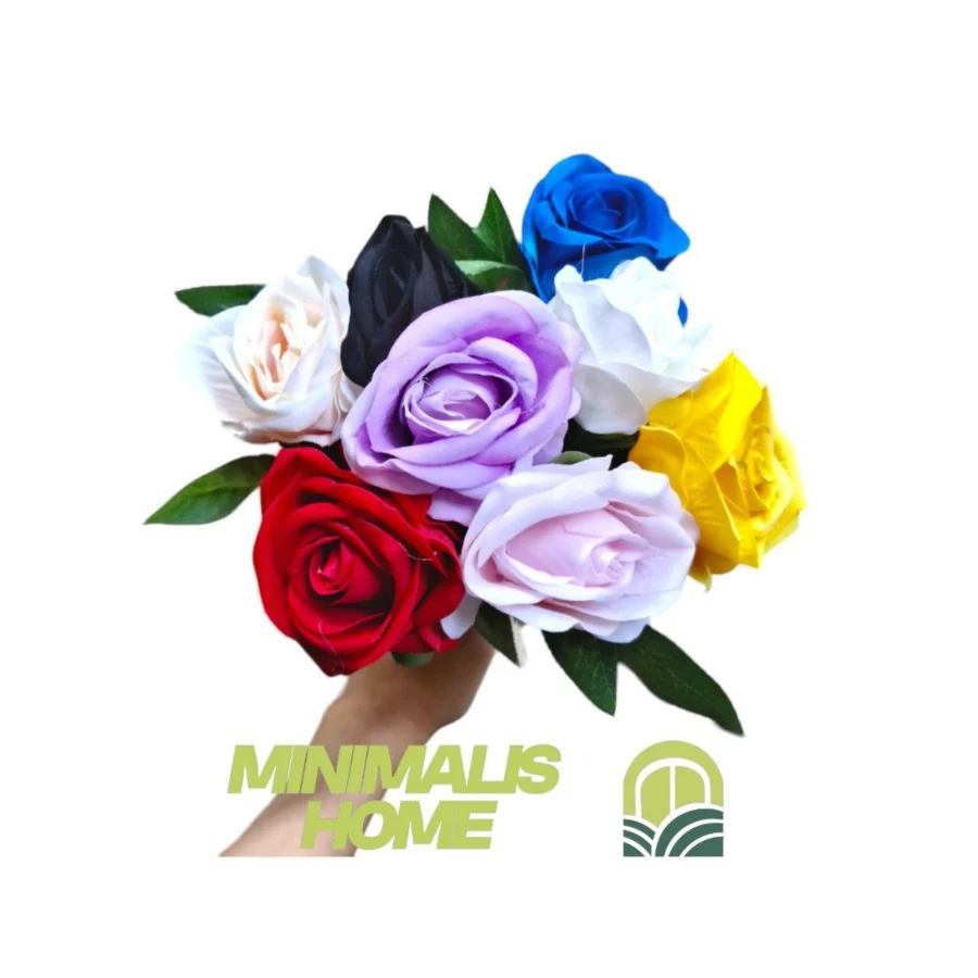 Bunga Mawar Rose Single 1 Tangkai Artificial Minimalis Home And Decoration